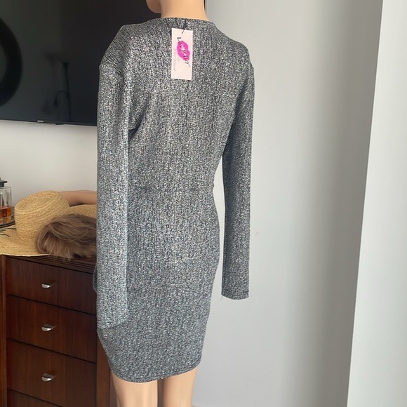 NWT SILVER/BLACK SHIMMERING LUREX MINI - Picture 4 of 5